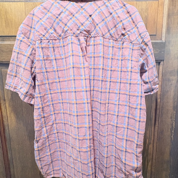Prana Men's Plaid Short Sleeve Cotton Shirt - Picture 2 of 4
